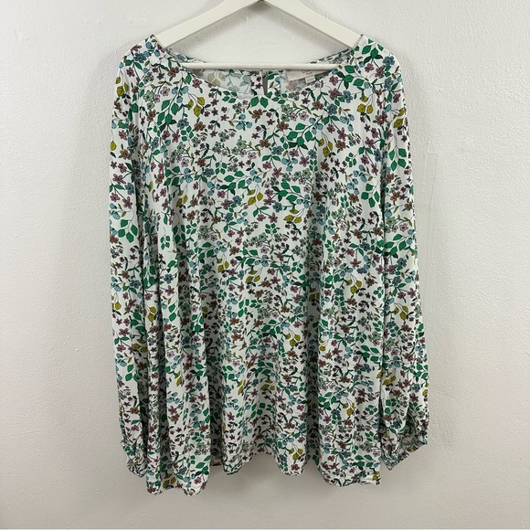 LOFT Tops - LOFT Women's Floral Pullover Long Sleeve Blouse Size 22
